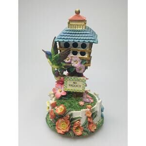 Hummingbird Figurine, Two Birds, Birdhouse, No Vacancy